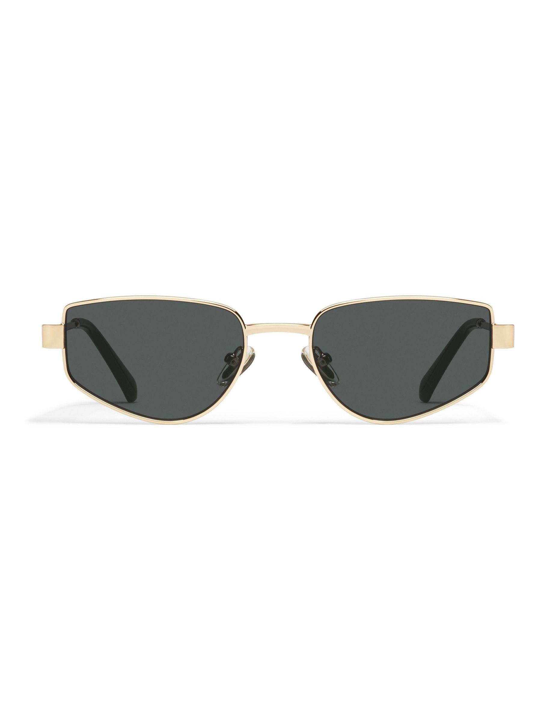 QUAY Gold sunglasses metal frame polycarbonate lenses, imported from the UK