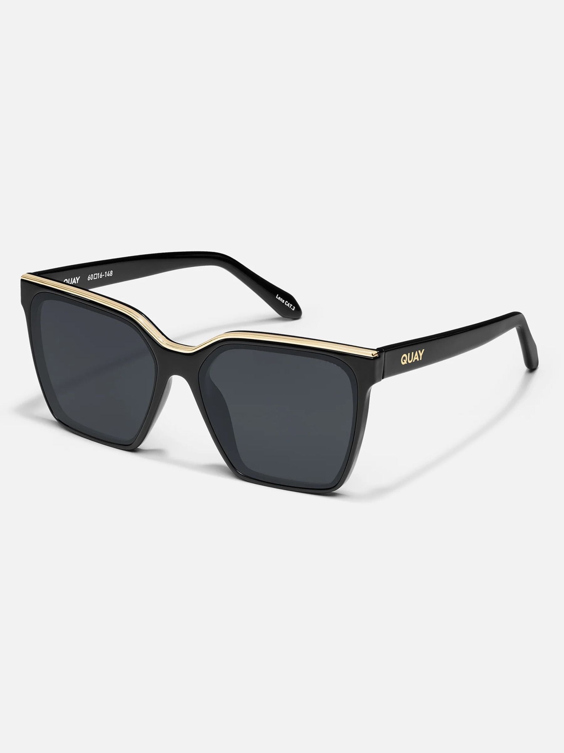 QUAY Black Level Up Sunglasses - British product