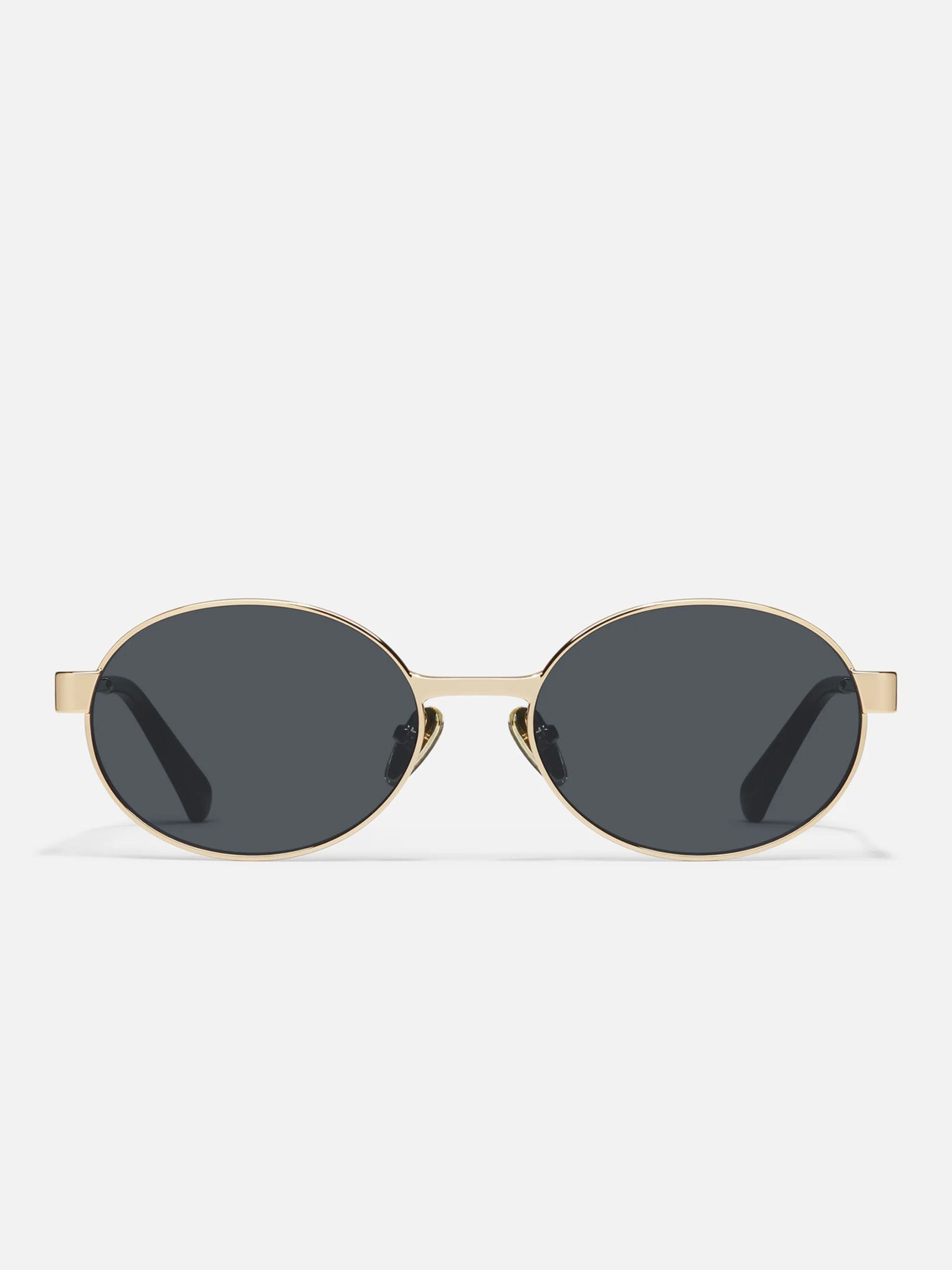 QUAY Gold Anyways round sunglasses, UK version