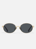 QUAY Gold Anyways round sunglasses, UK version