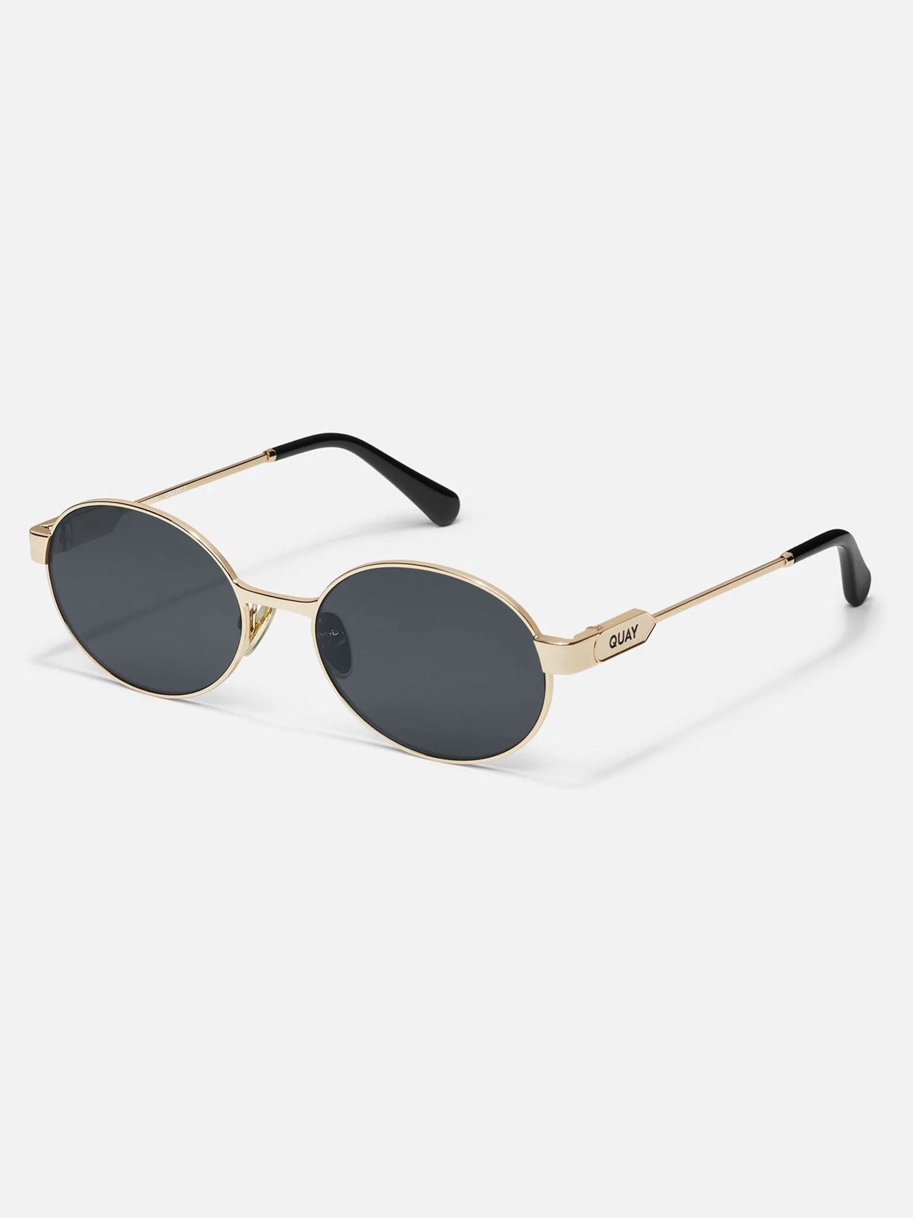QUAY Gold Anyways round sunglasses, UK version