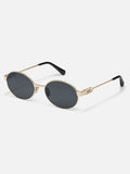QUAY Gold Anyways round sunglasses, UK version