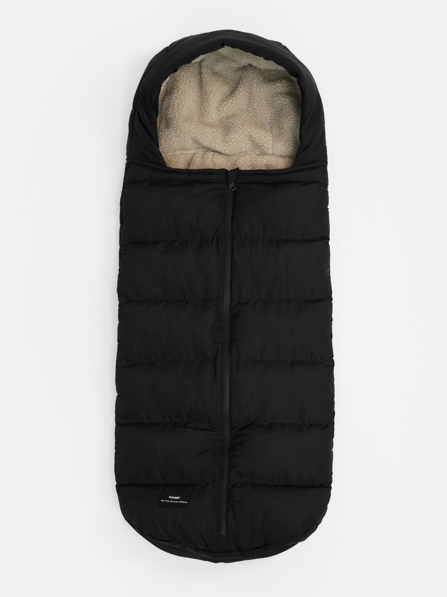Finnson Black Alma quilted foot muff - British product