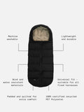 Finnson Black Alma quilted foot muff - British product