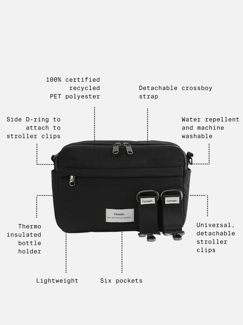 Finnson Frida stroller organiser taupe with clips, UK version