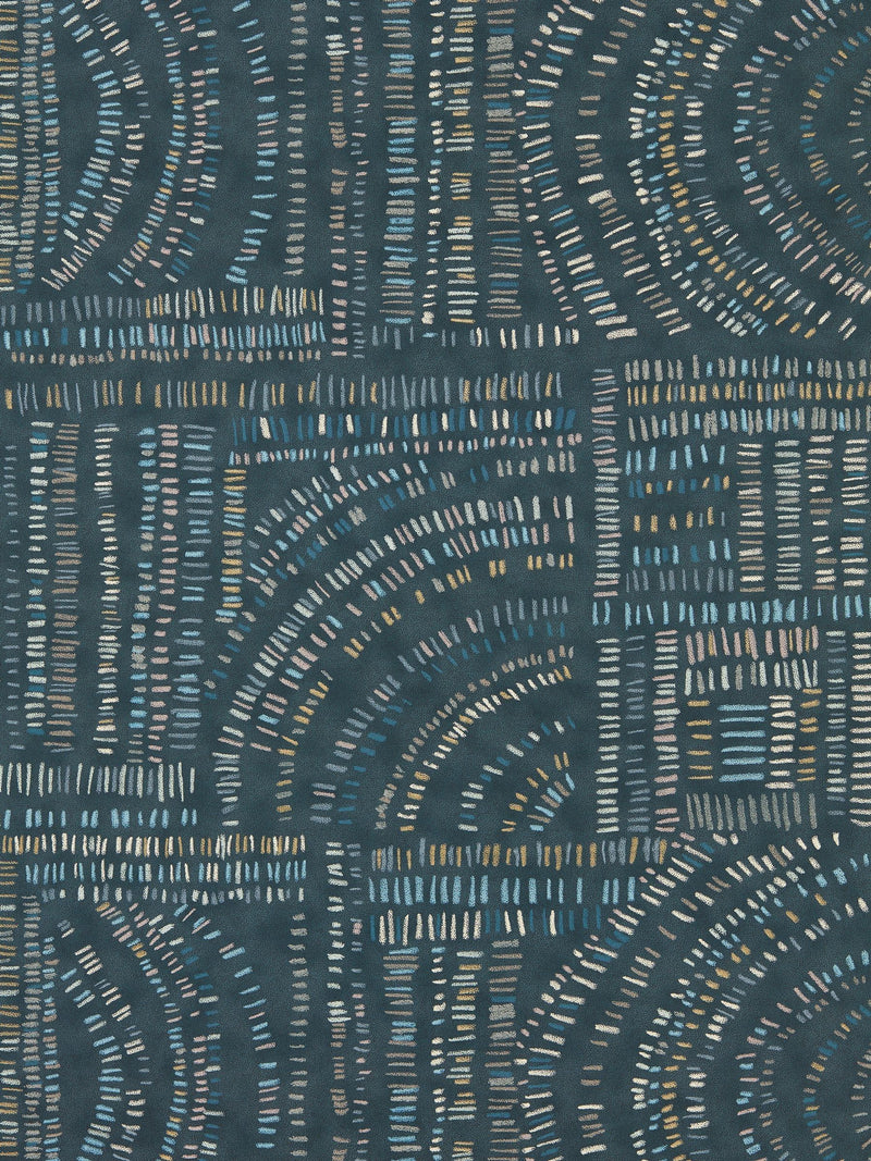 Harlequin Frescoes Defined Charcoal Chalk or Limestone Wallpaper Sample A4