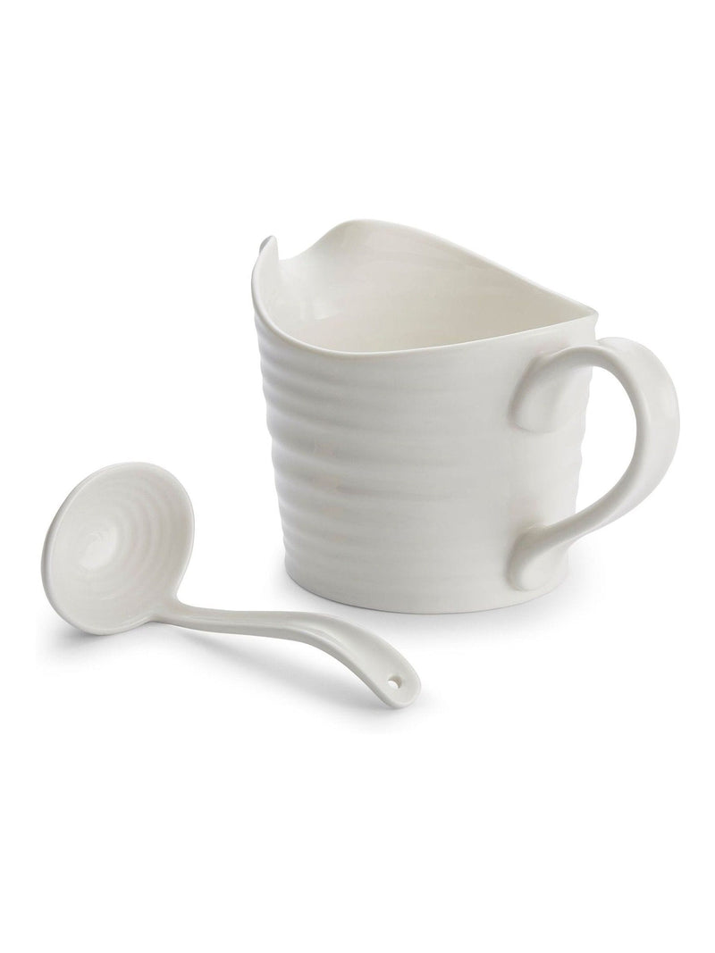 Sophie Conran white porcelain sauce jug and mini ladle set - British product