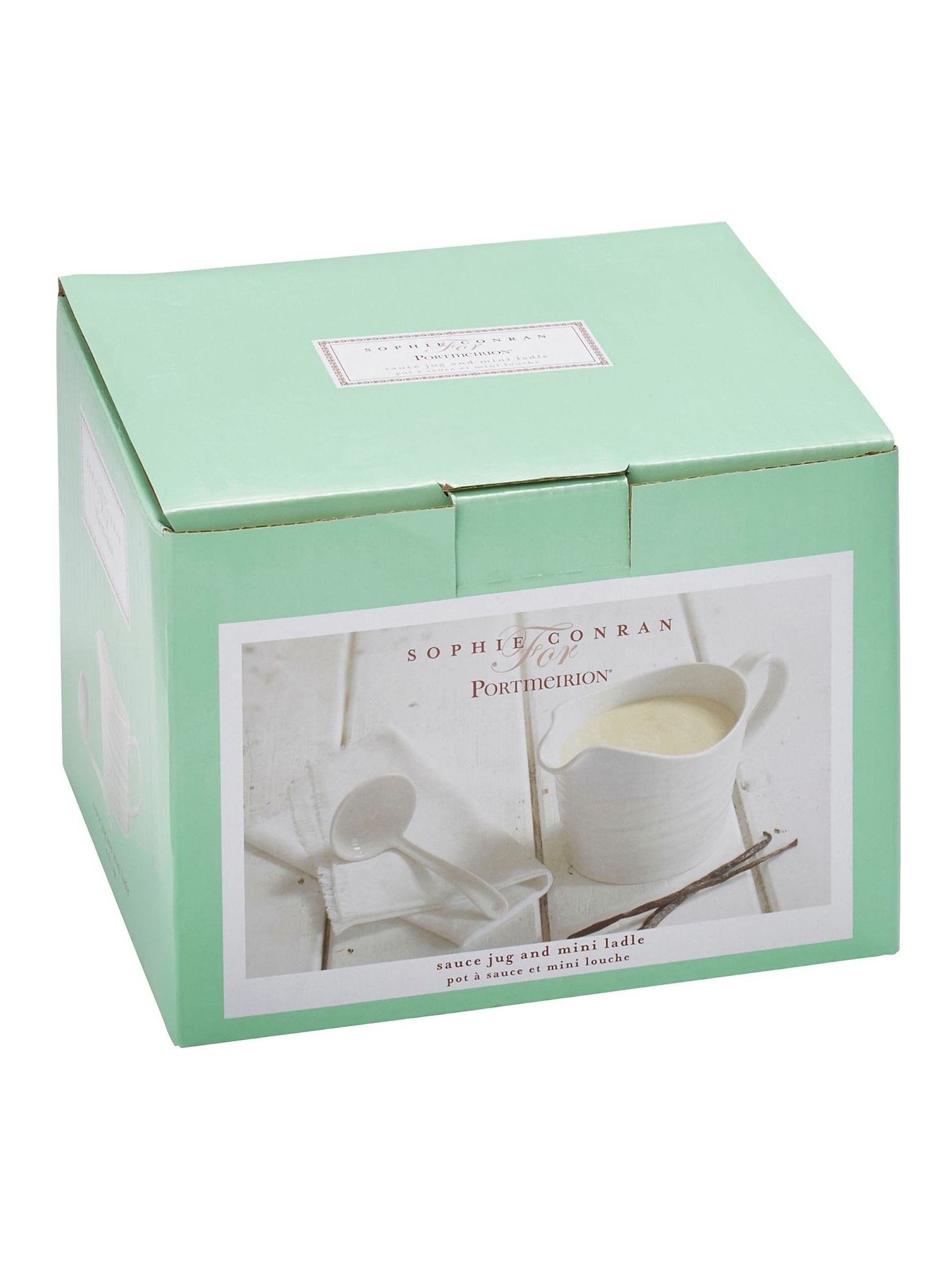 Sophie Conran white porcelain sauce jug and mini ladle set - British product