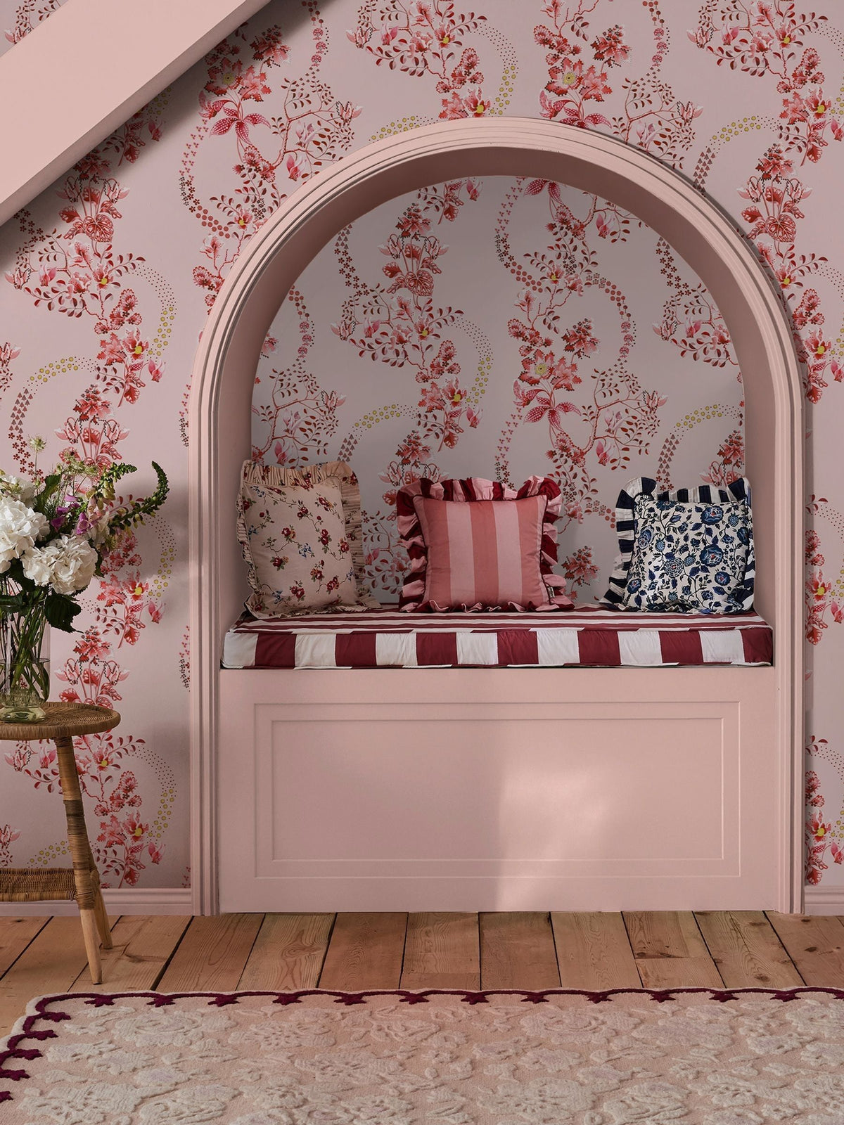Cath Kidston wallpaper sample Road Floral A4, imported from the UK
