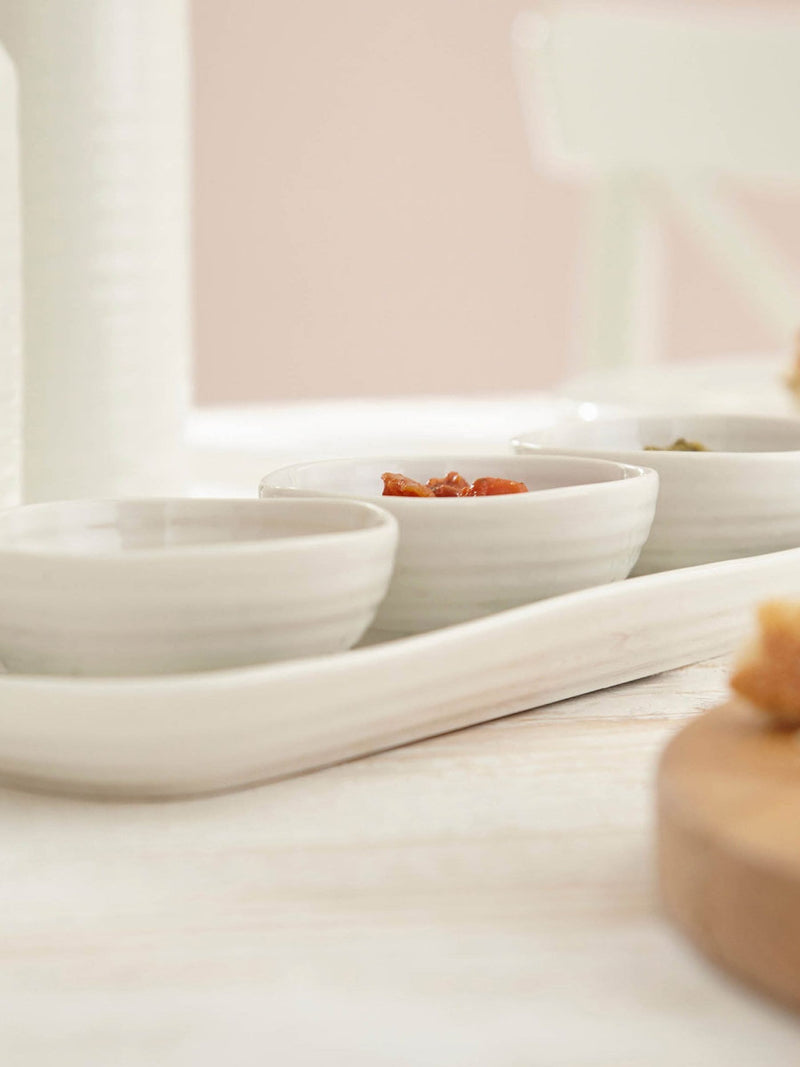 Sophie Conran white porcelain bowls and tray set, imported from the UK