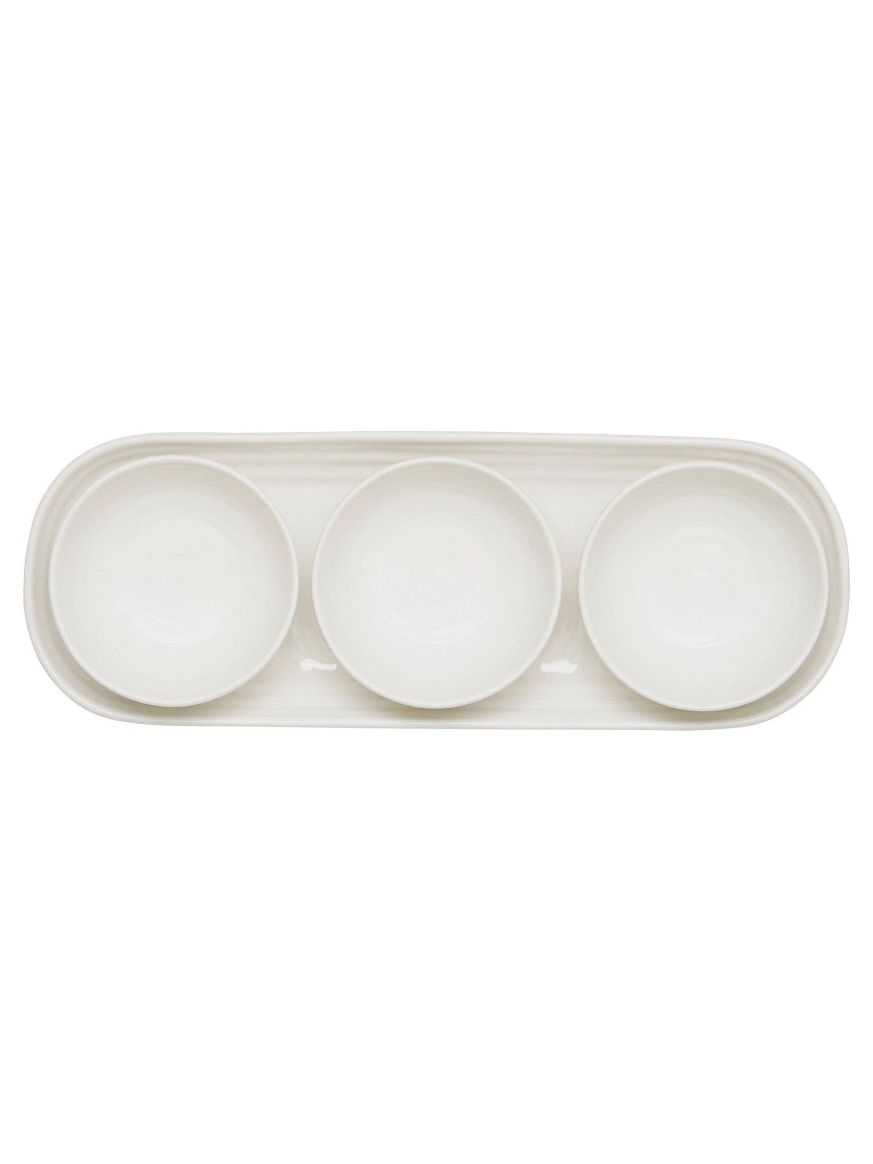 Sophie Conran white porcelain bowls and tray set, imported from the UK