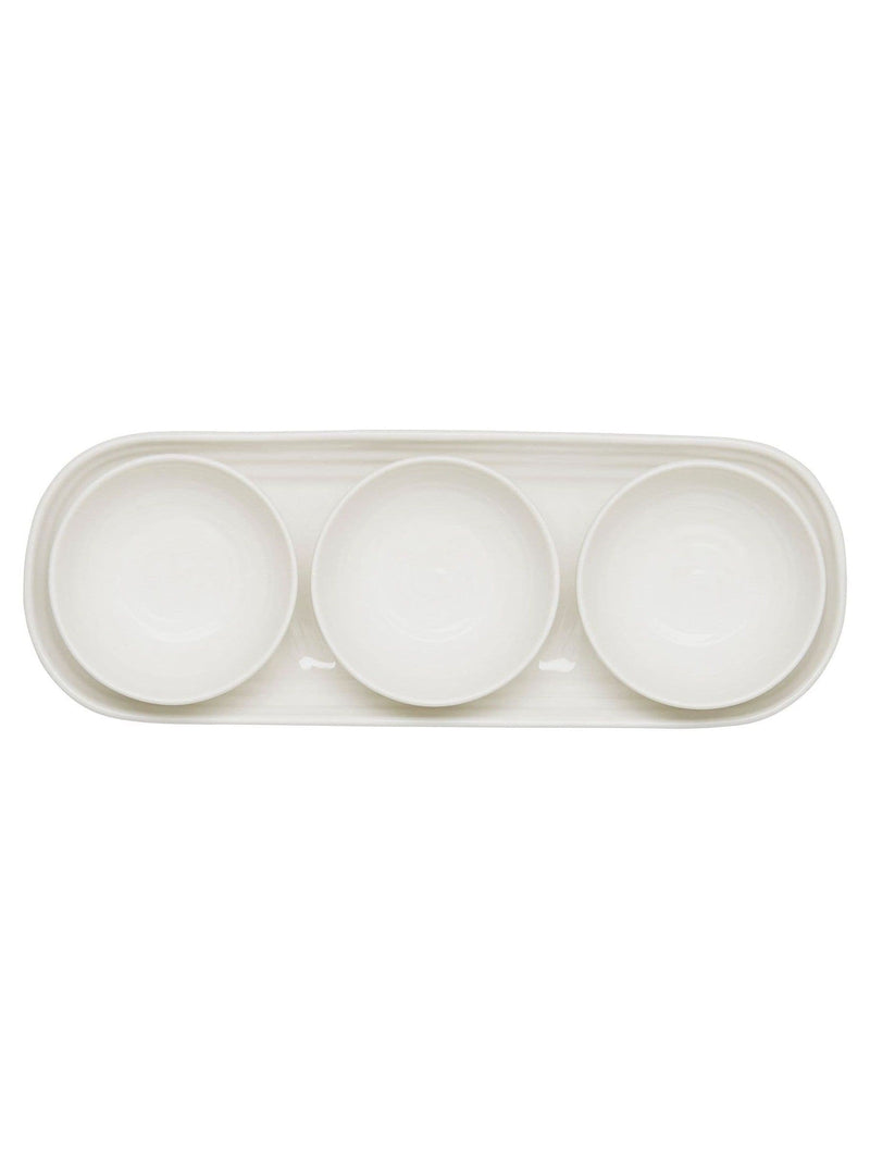Sophie Conran white porcelain bowls and tray set, imported from the UK