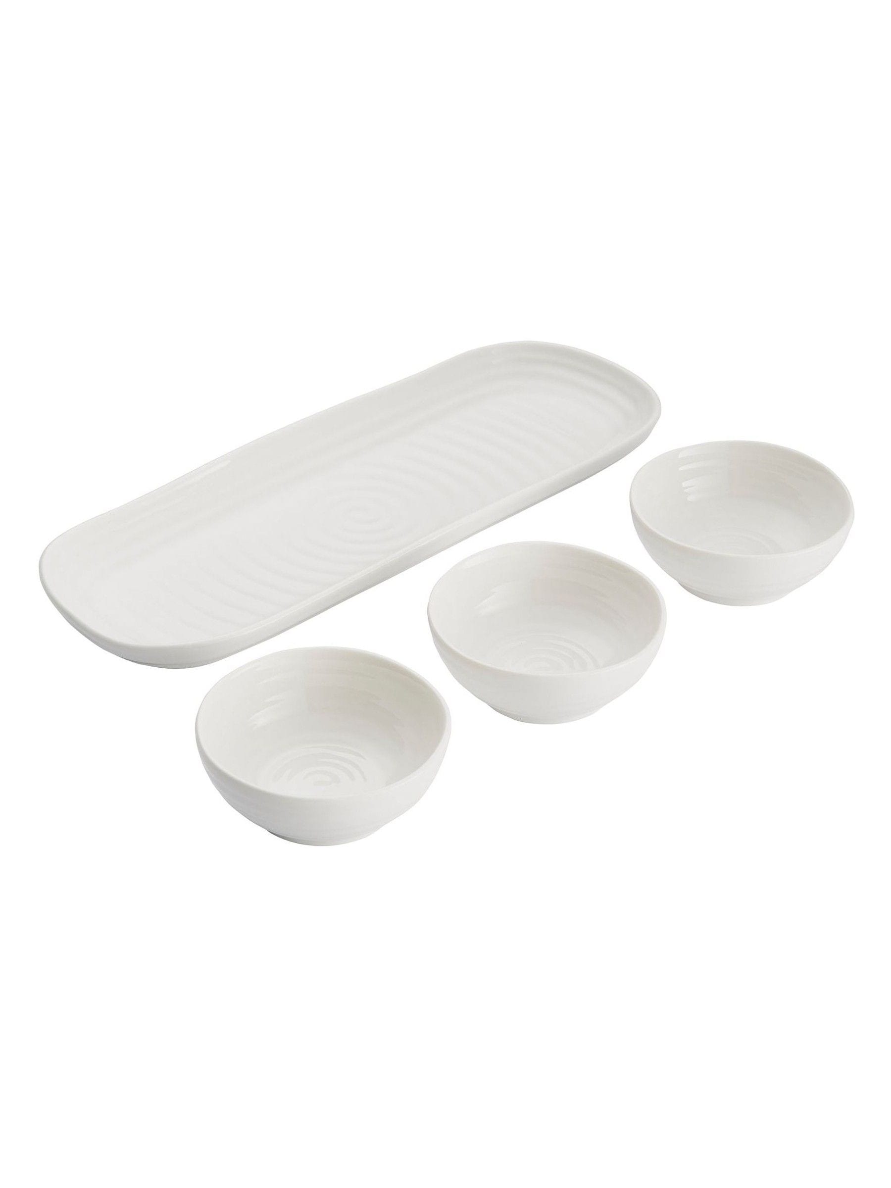 Sophie Conran white porcelain bowls and tray set, imported from the UK