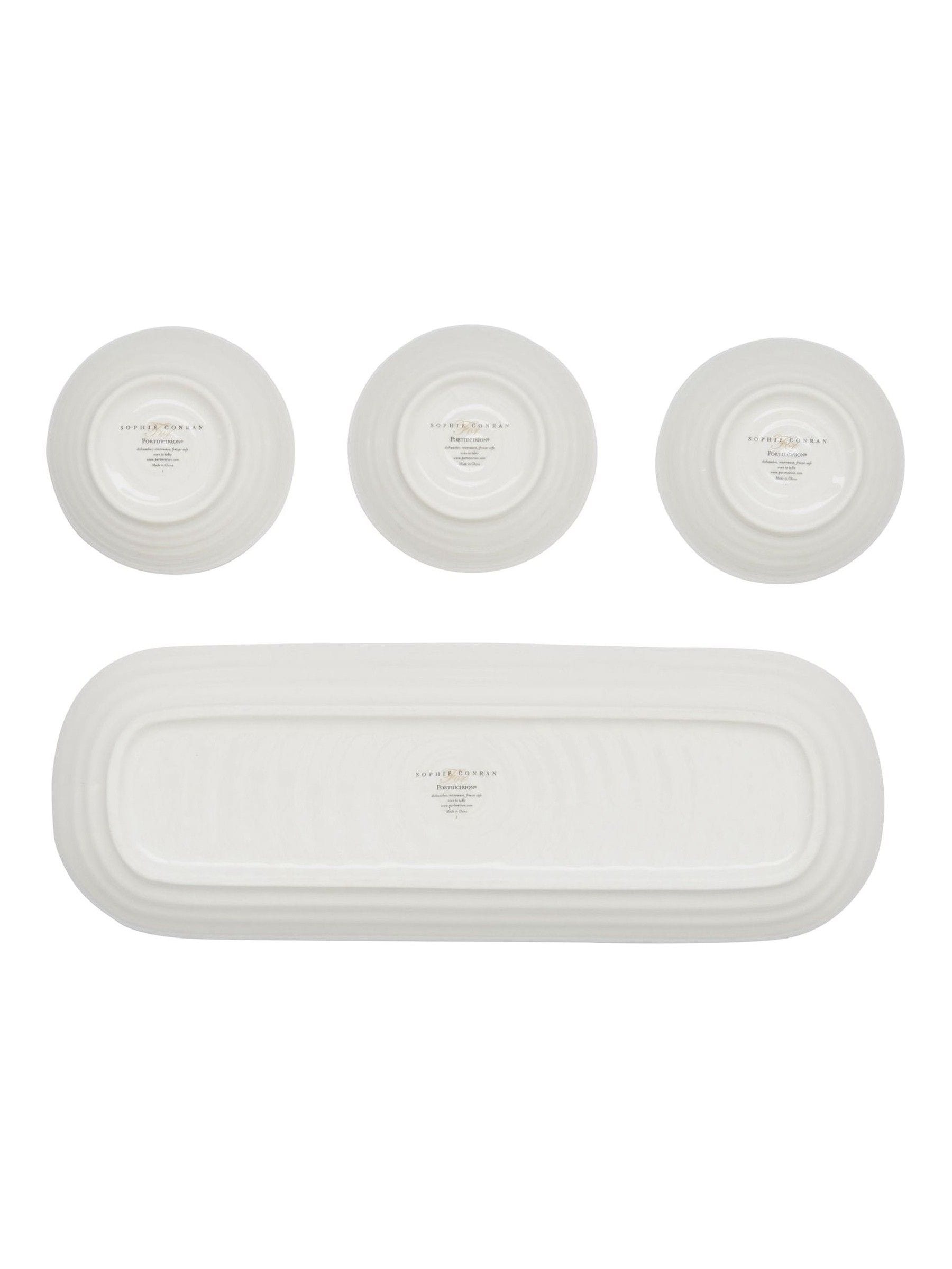 Sophie Conran white porcelain bowls and tray set, imported from the UK