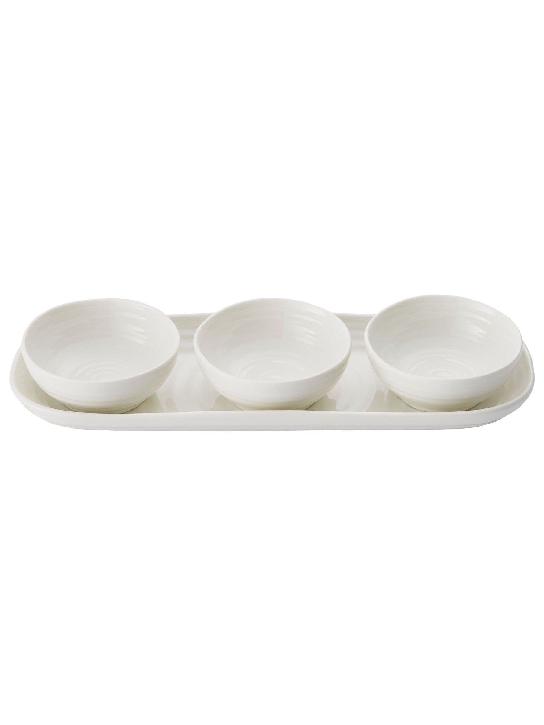 Sophie Conran white porcelain bowls and tray set, imported from the UK