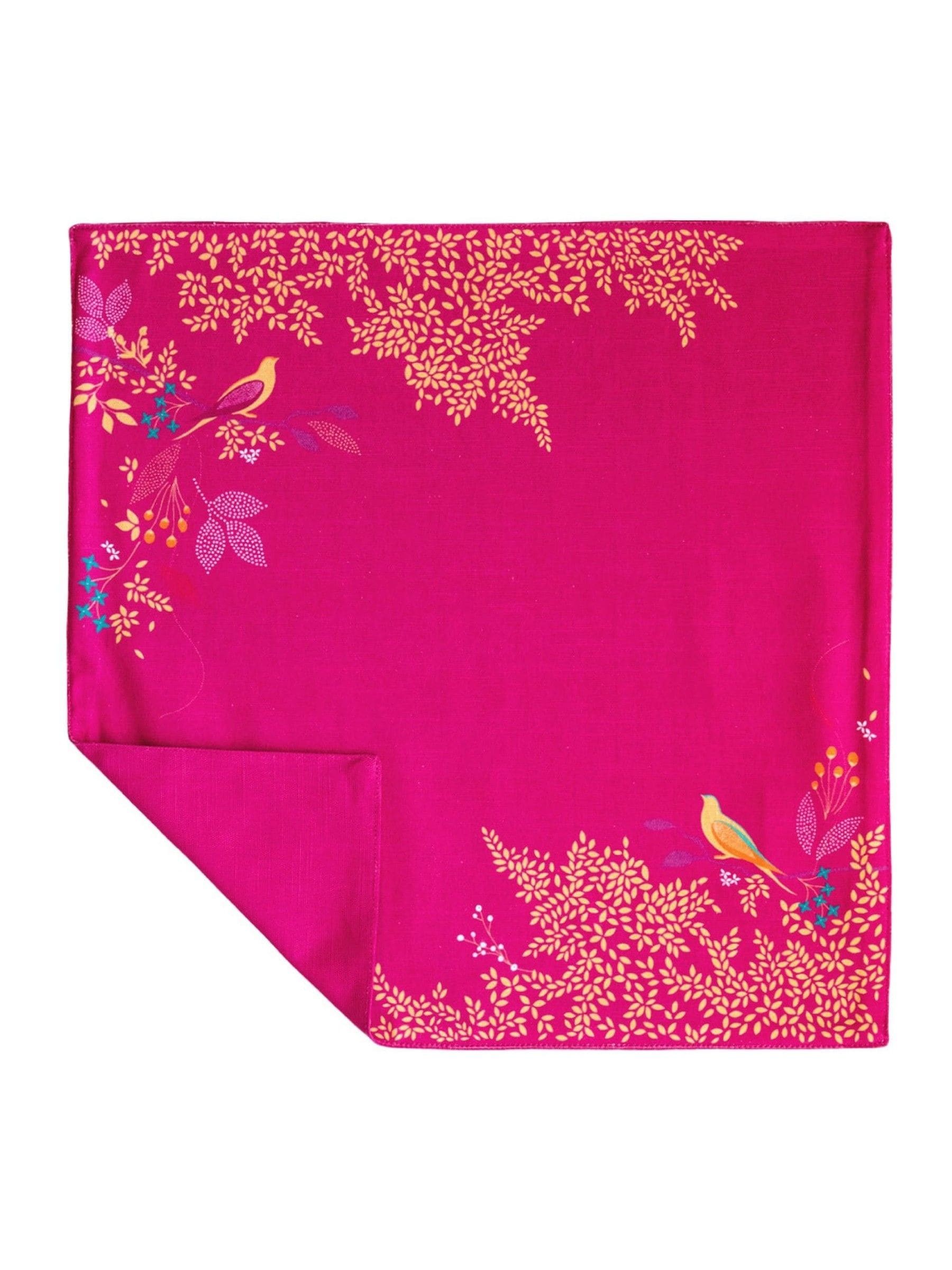 Sara Miller pink Chelsea birds napkins set of 4 - British product