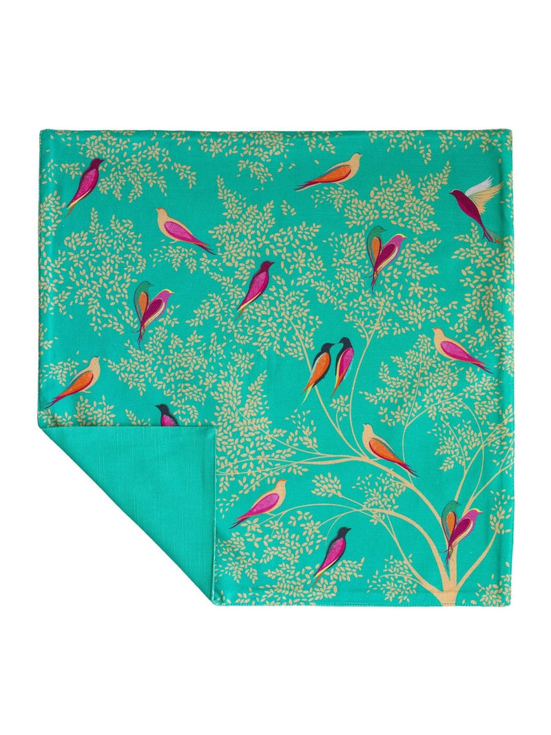Sara Miller set of 4 green Chelsea Birds napkins (British brand)