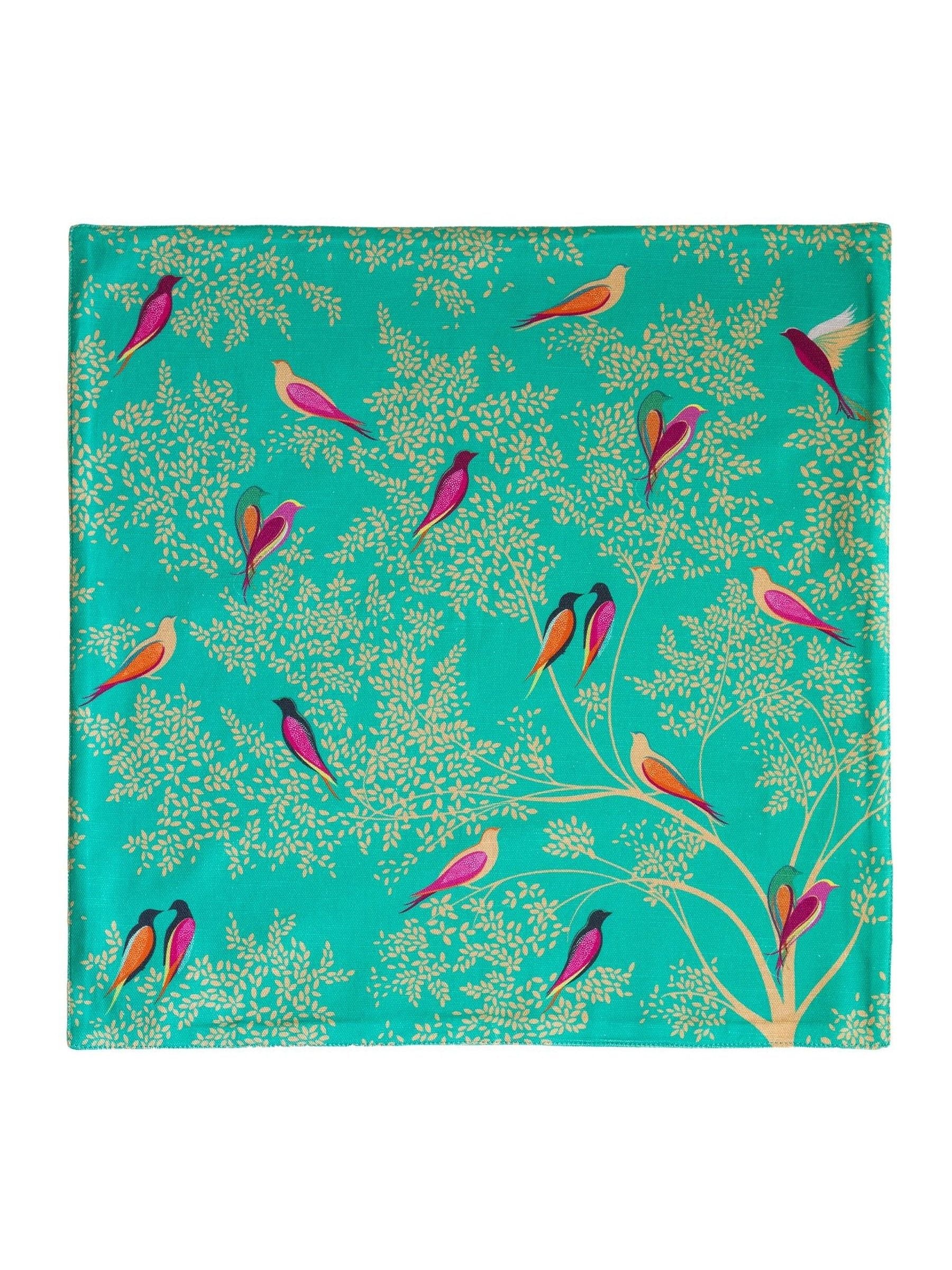 Sara Miller set of 4 green Chelsea Birds napkins (British brand)