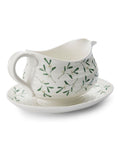 Sophie Conran Portmeirion white mistletoe sauce boat and stand (British brand)