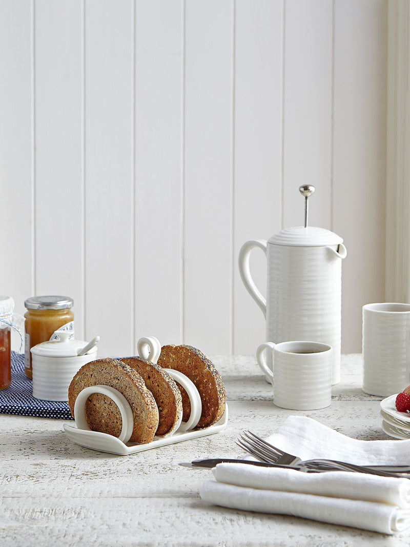 Sophie Conran white porcelain short mugs 4-pack - British product