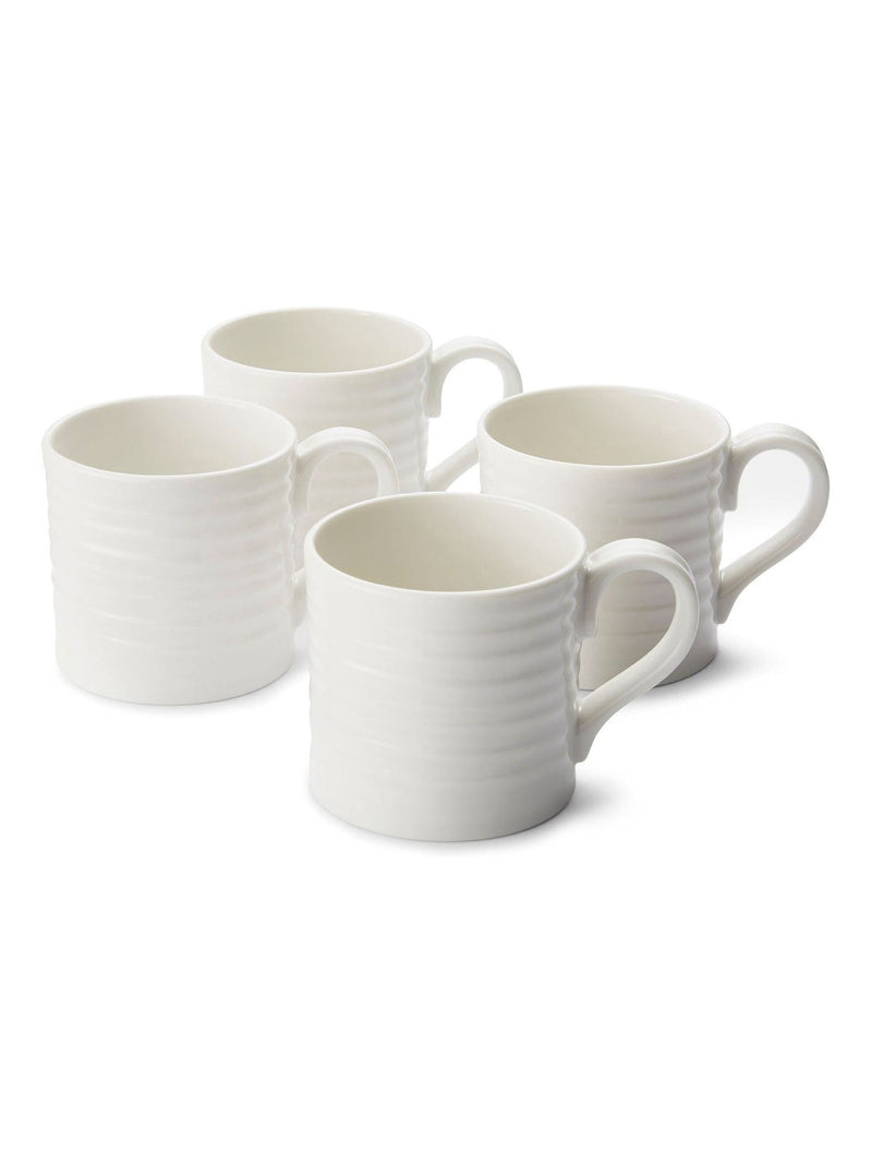 Sophie Conran white porcelain short mugs 4-pack - British product