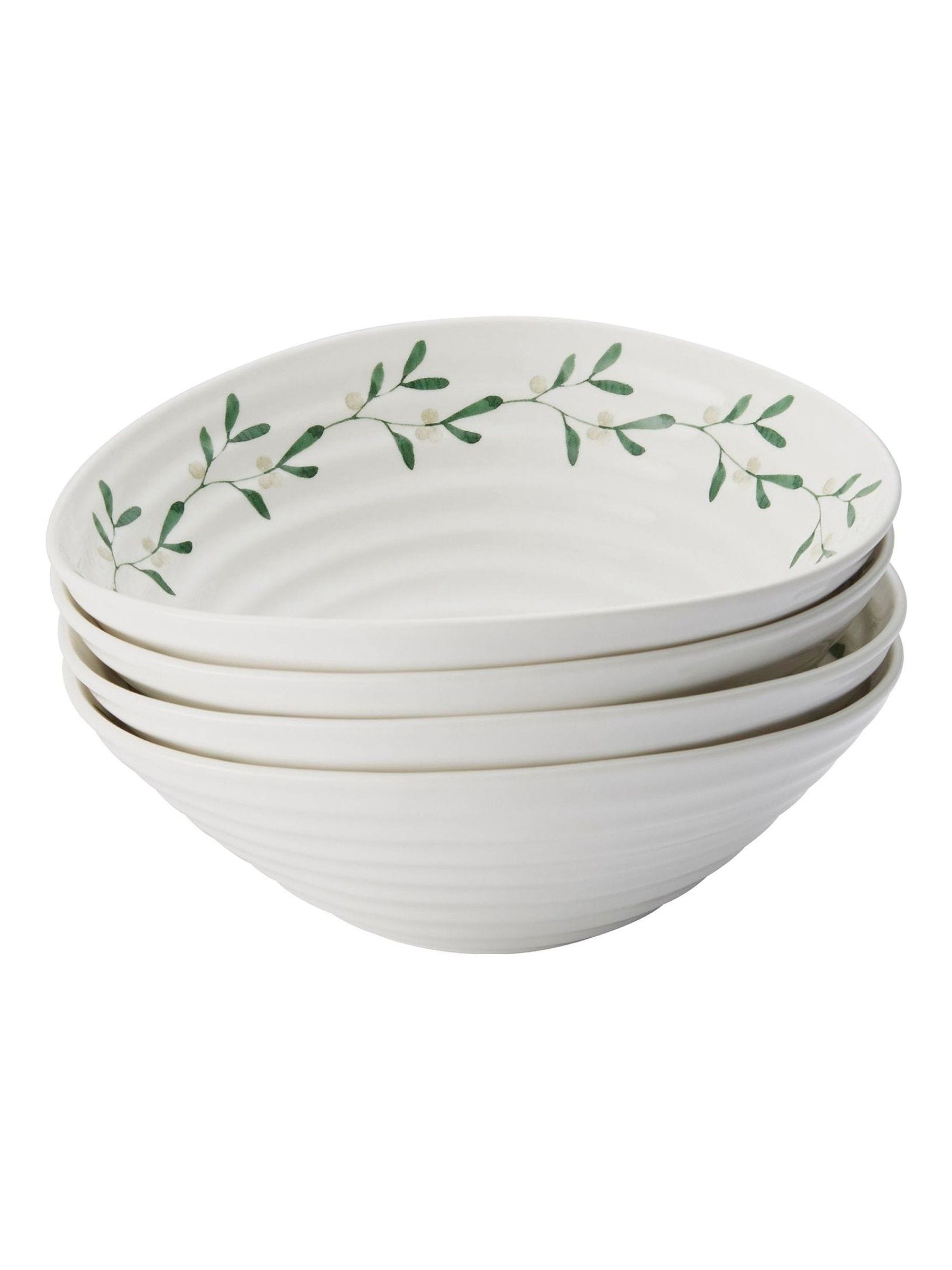 Sophie Conran white mistletoe cereal bowls set of 4 (British brand)