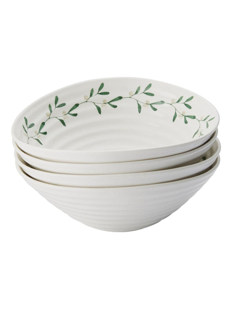 Sophie Conran white mistletoe cereal bowls set of 4 (British brand)