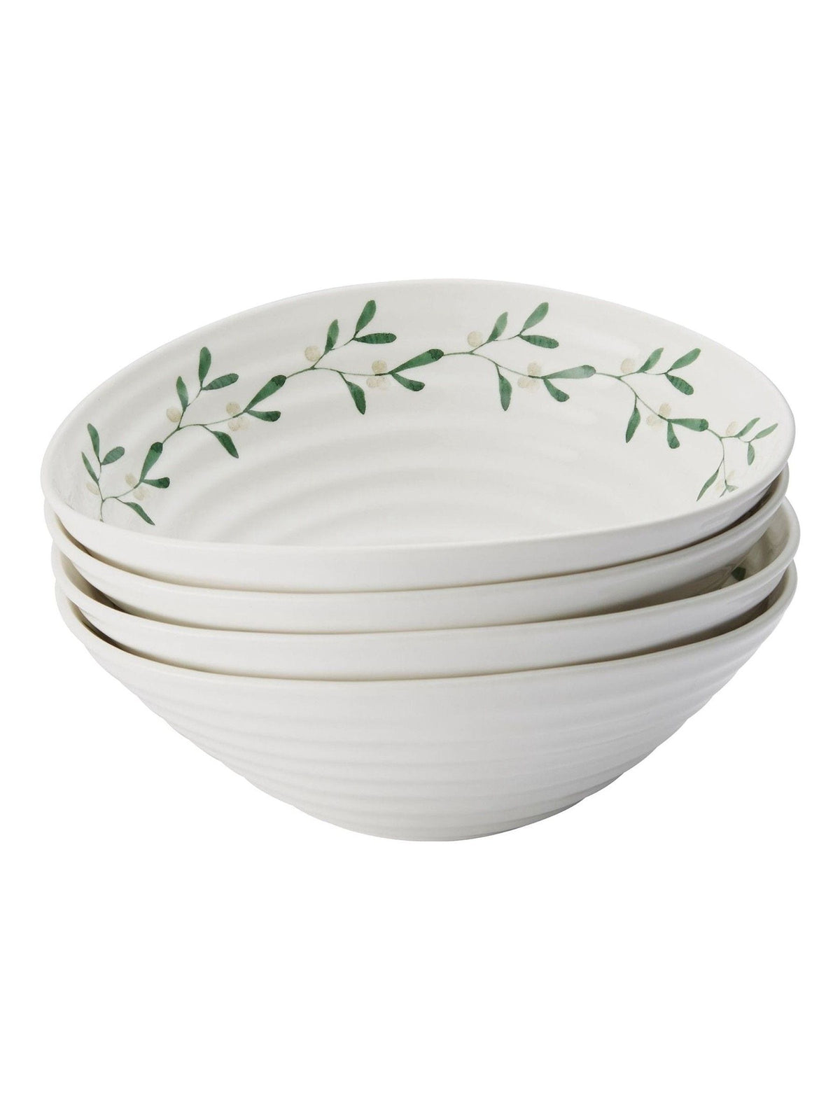 Sophie Conran white mistletoe cereal bowls set of 4 (British brand)