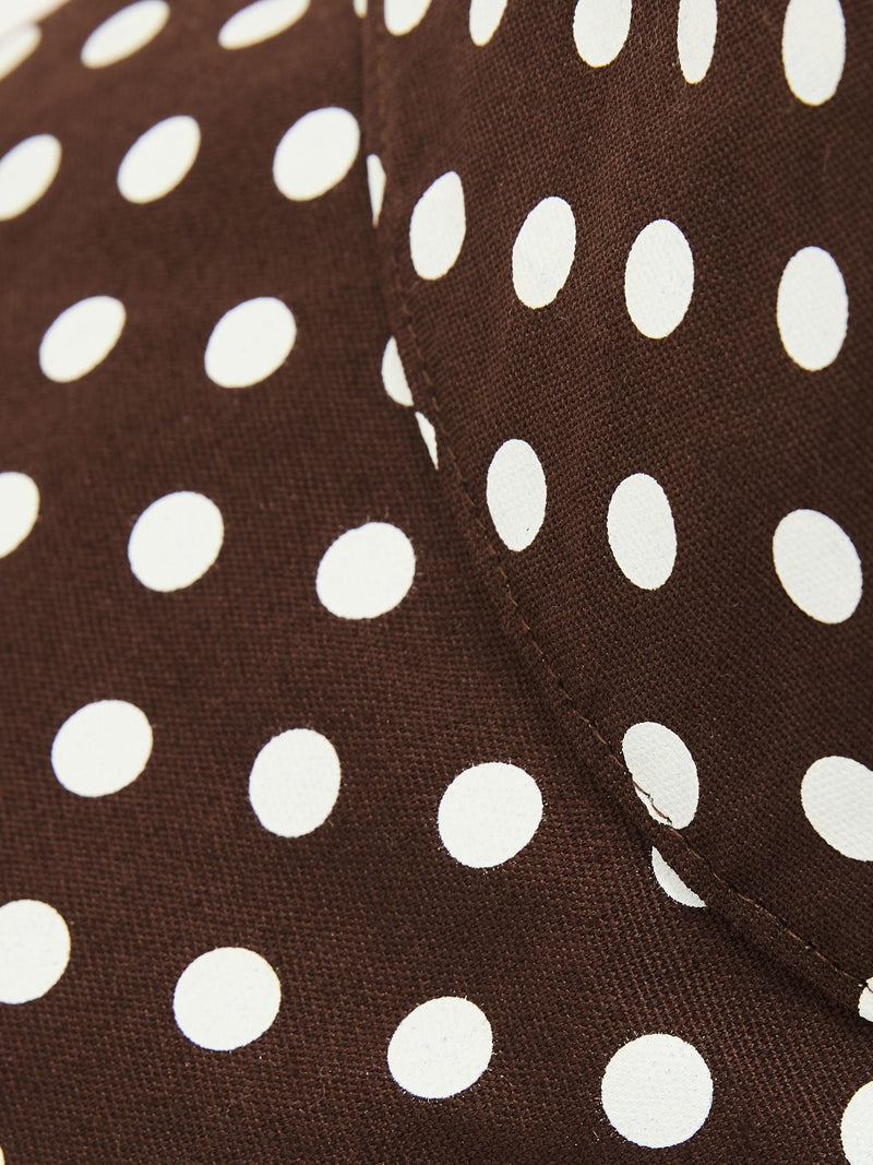 Reiss chocolate polka-dot bucket hat, UK version