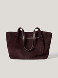 Jigsaw brown suede tote bag with leather straps, UK version