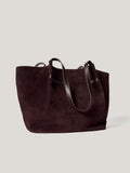 Jigsaw brown suede tote bag with leather straps, UK version