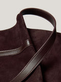 Jigsaw brown suede tote bag with leather straps, UK version