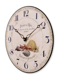 Brookpace Lascelles beige fruits de mer wall clock 36cm - British product