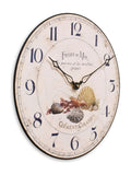 Brookpace Lascelles beige fruits de mer wall clock 36cm - British product