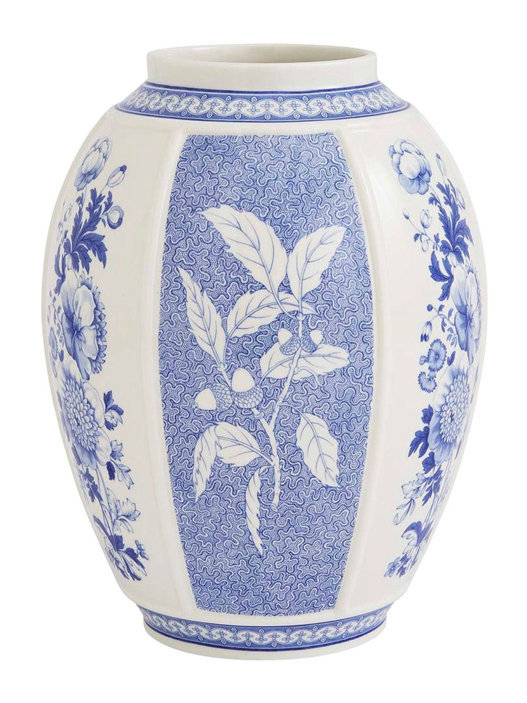 Spode Blue Italian British Flowers vase 25.5cm, UK version