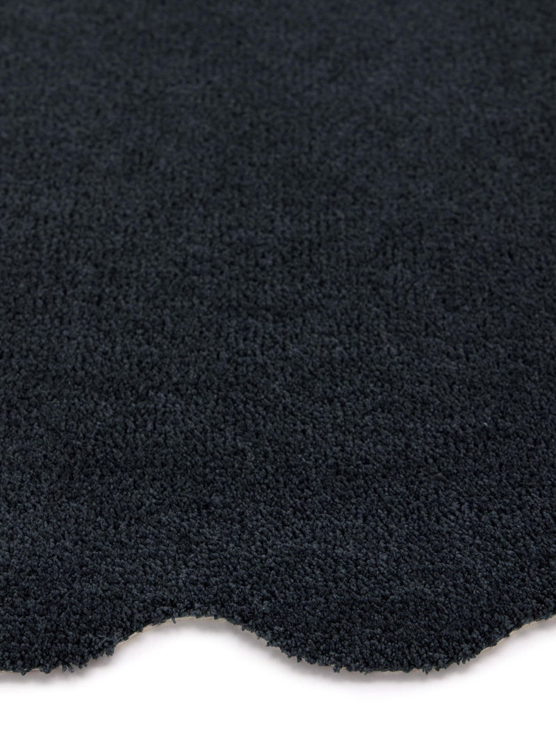 My Mat charcoal soft scalloped bathmat 50x80cm, UK version