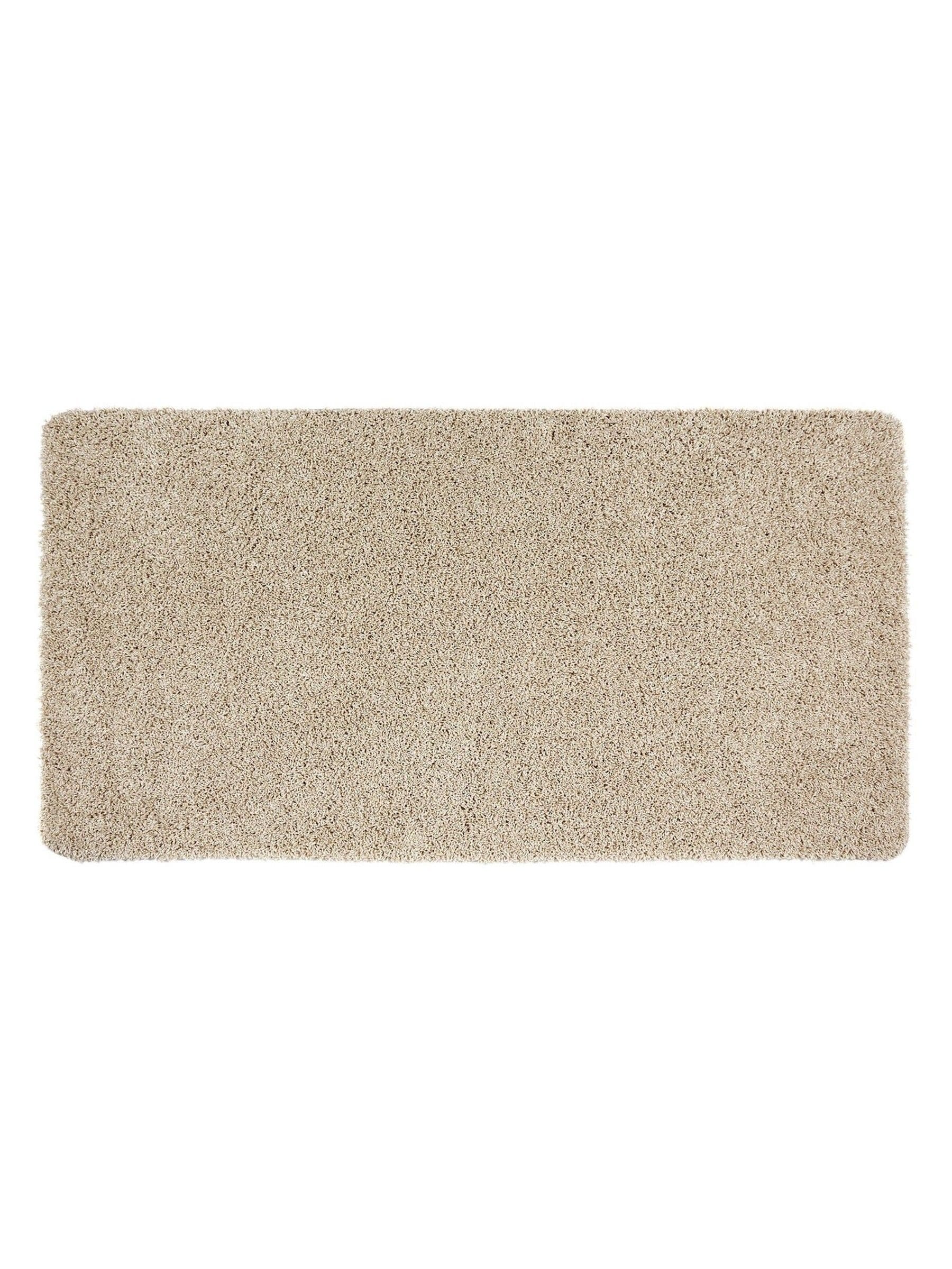 My Rug beige shaggy bathmat runner 120x67cm, imported from the UK