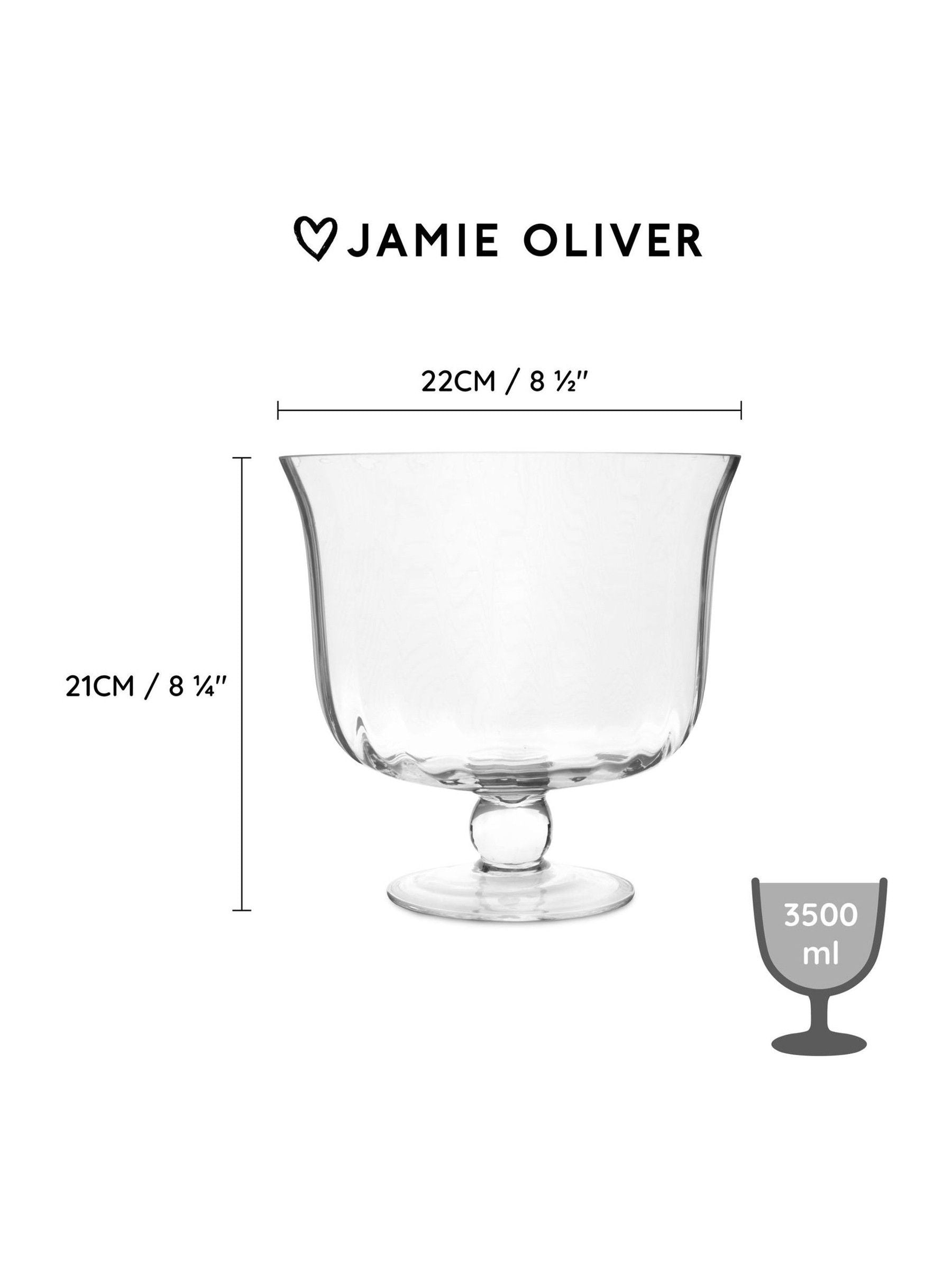 Jamie Oliver glass showstopper bowl 3.5 litre, imported from the UK