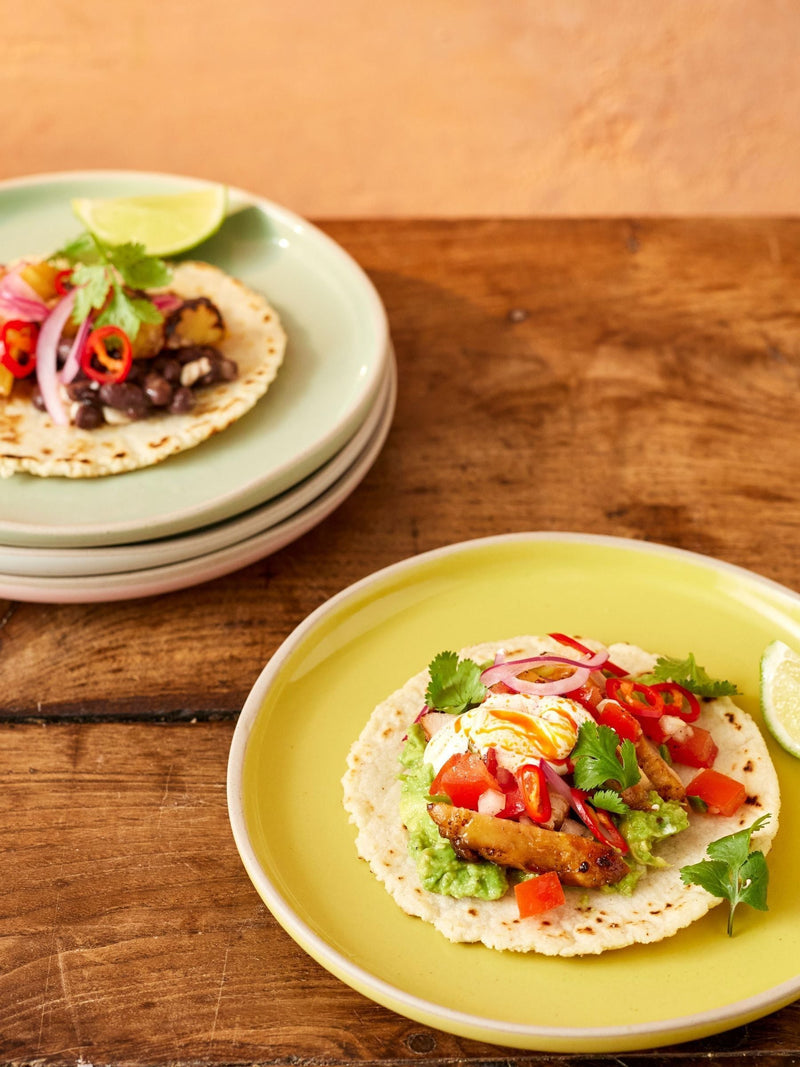 Jamie Oliver stoneware plates set of 4 pastel colours 19cm, imported from the UK