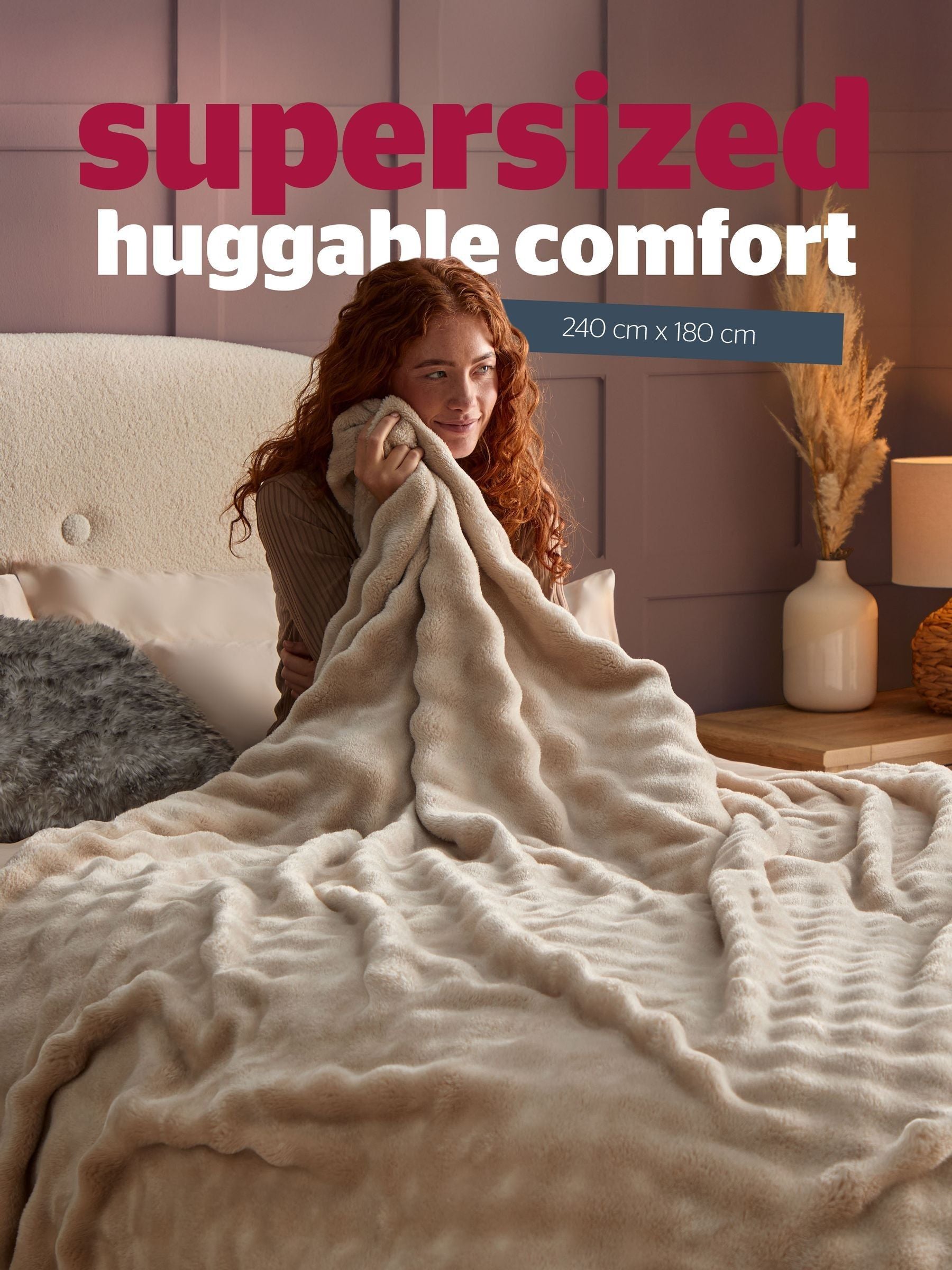 Silentnight Natural Bubble Fleece blanket 240x180cm, UK version