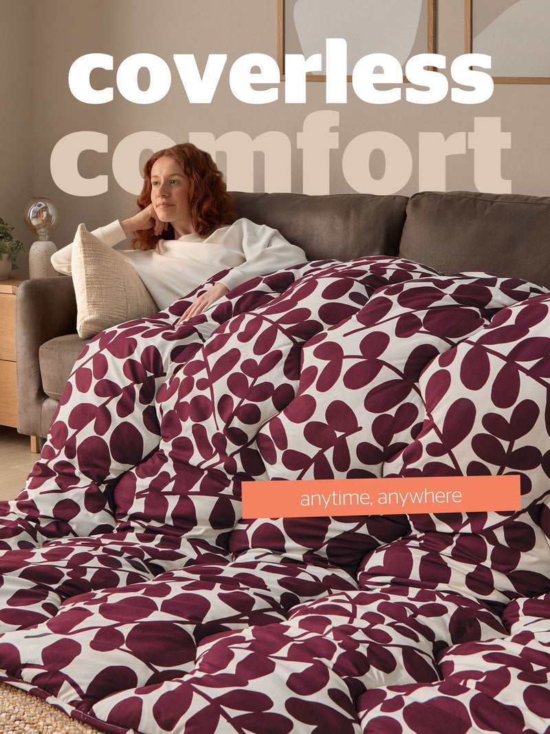 Silentnight leaf print coverless duvet set 10.5 tog - British product