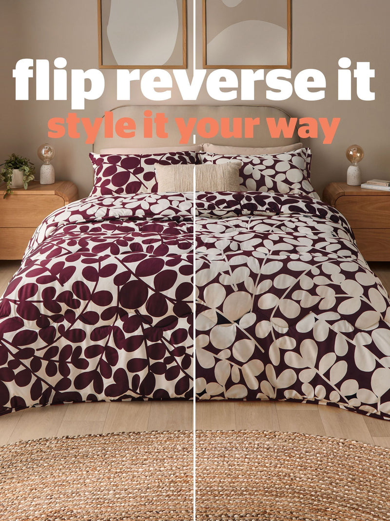 Silentnight leaf print coverless duvet set 10.5 tog - British product