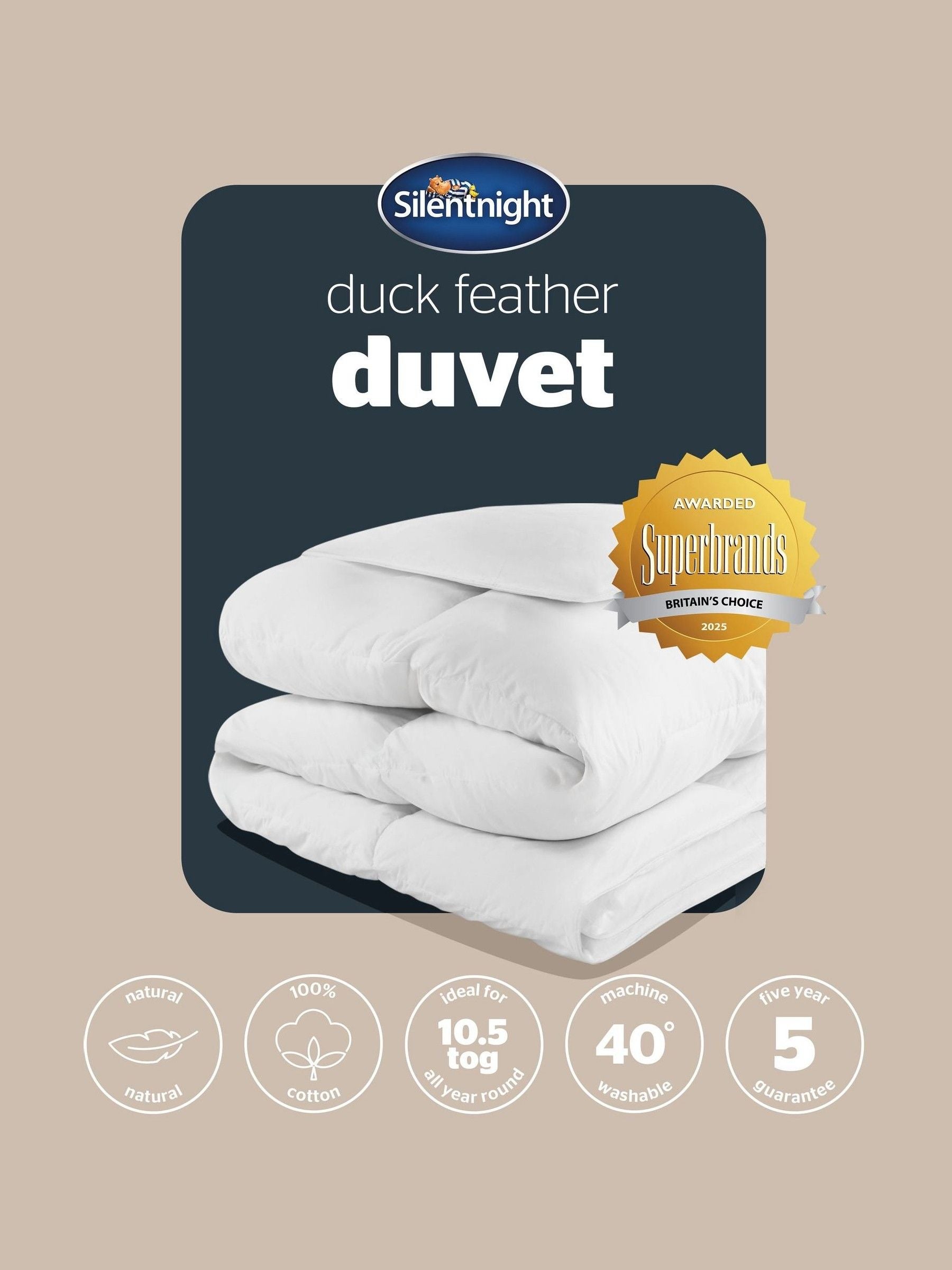 Silentnight duck feather duvet 10.5 tog (British brand)