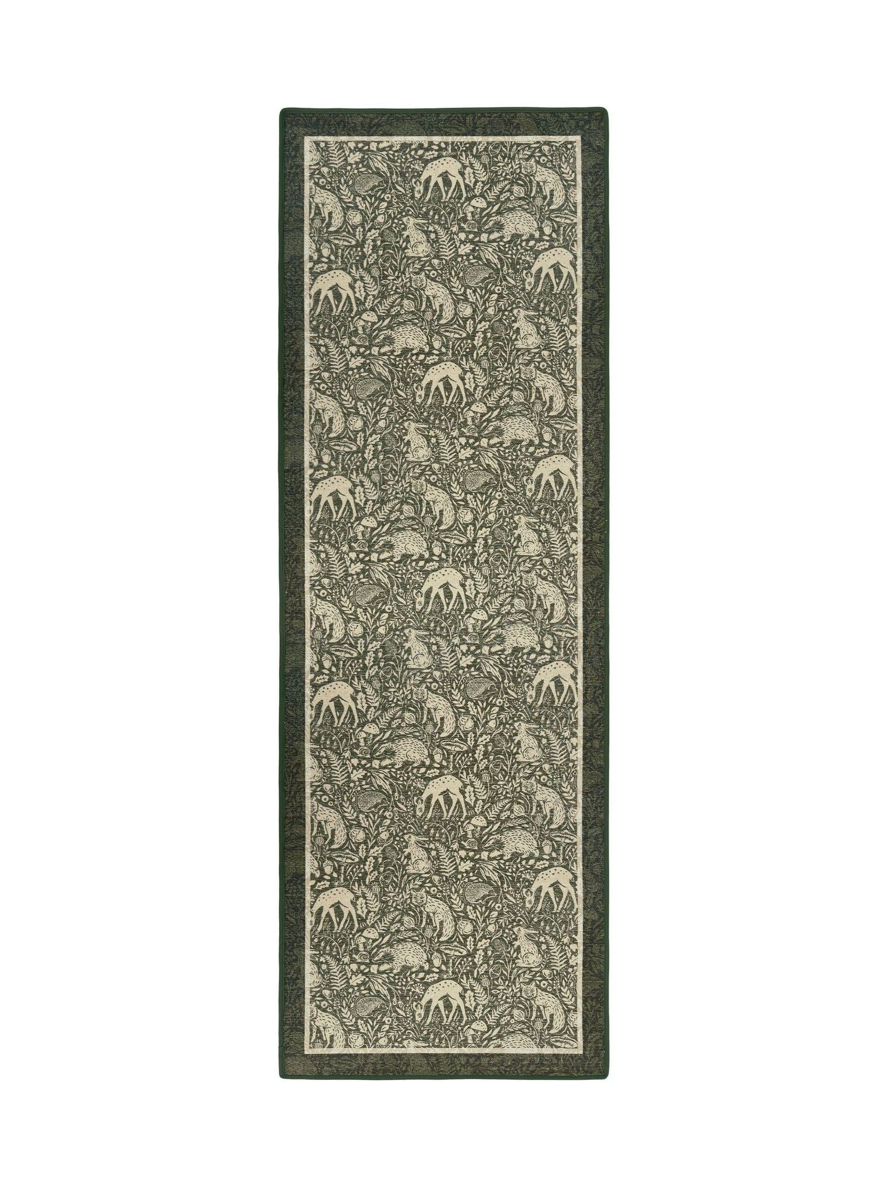Hug Rug green whimsical woodland runner 75x220cm (British brand)