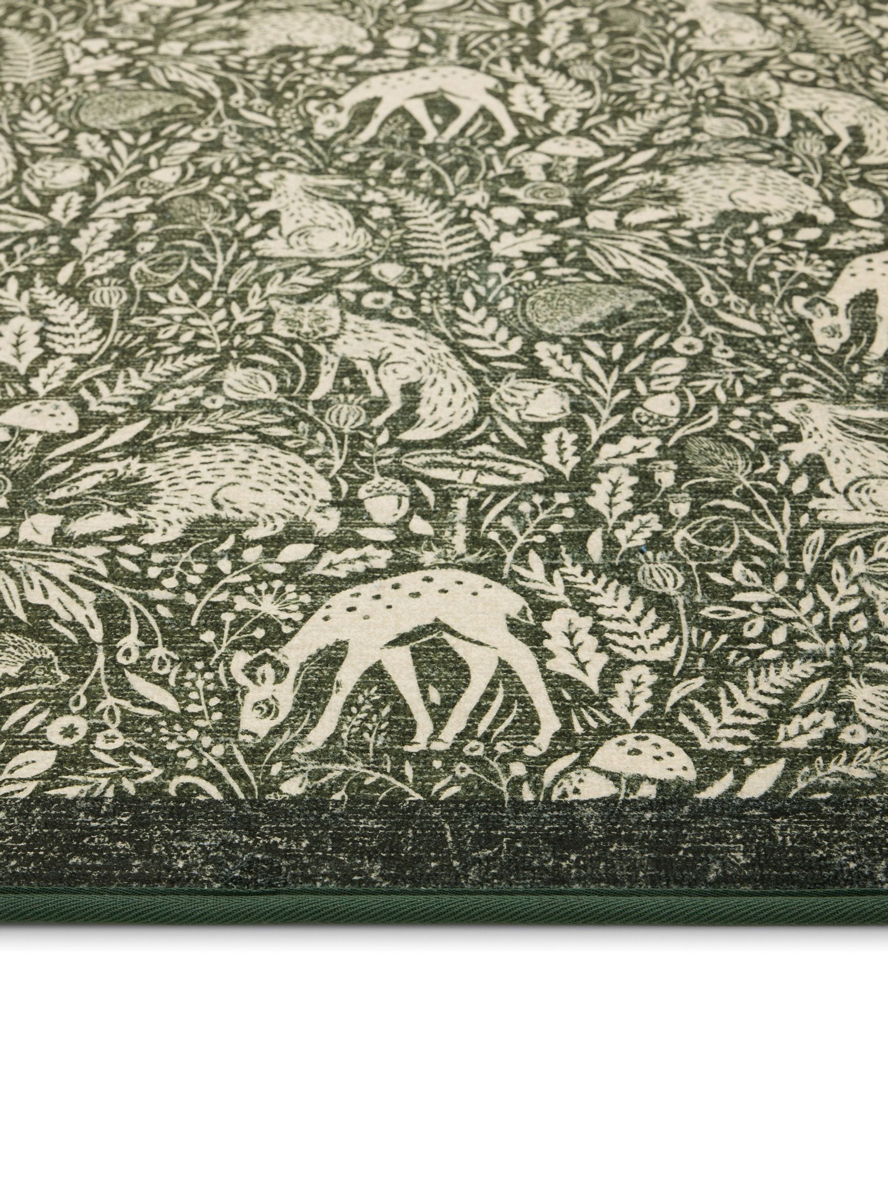 Hug Rug green whimsical woodland runner 75x220cm (British brand)