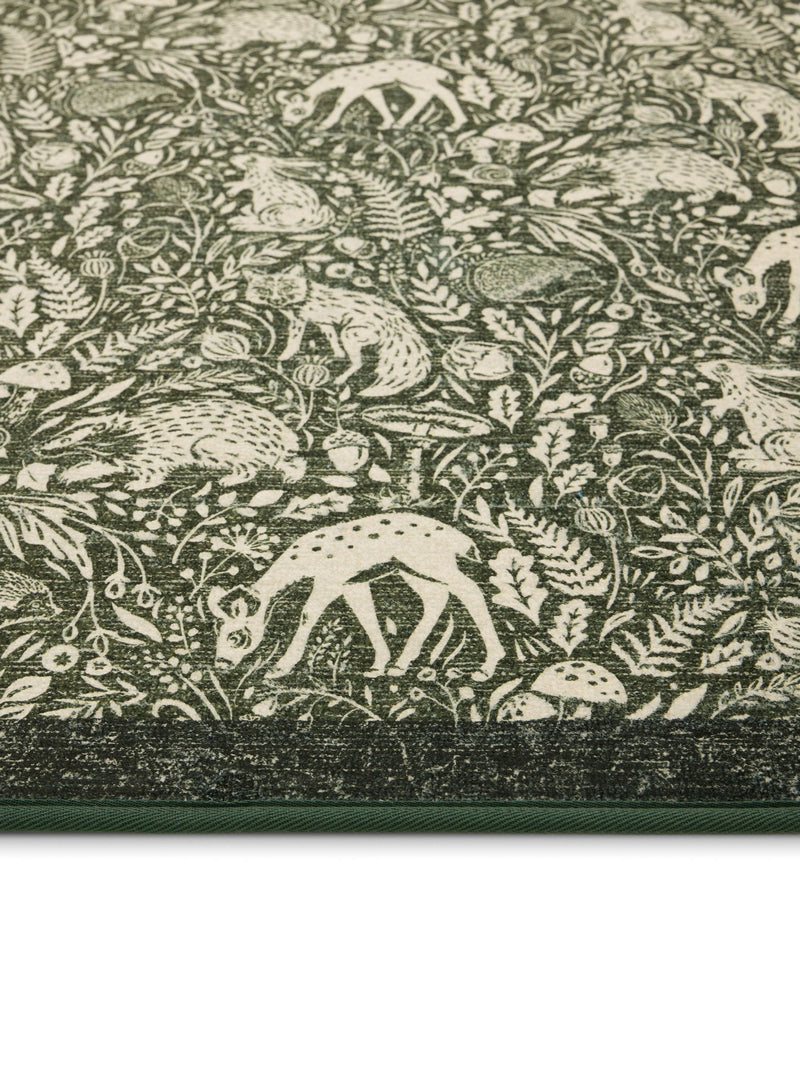 Hug Rug green whimsical woodland runner 75x220cm (British brand)
