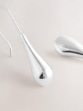Pear drop earrings silver tone finish, UK version