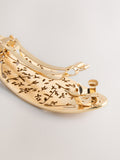 Gold tone floral hair barrette, imported from the UK