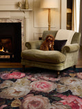 Hug Rug Navy Twilight Garden rug, UK version