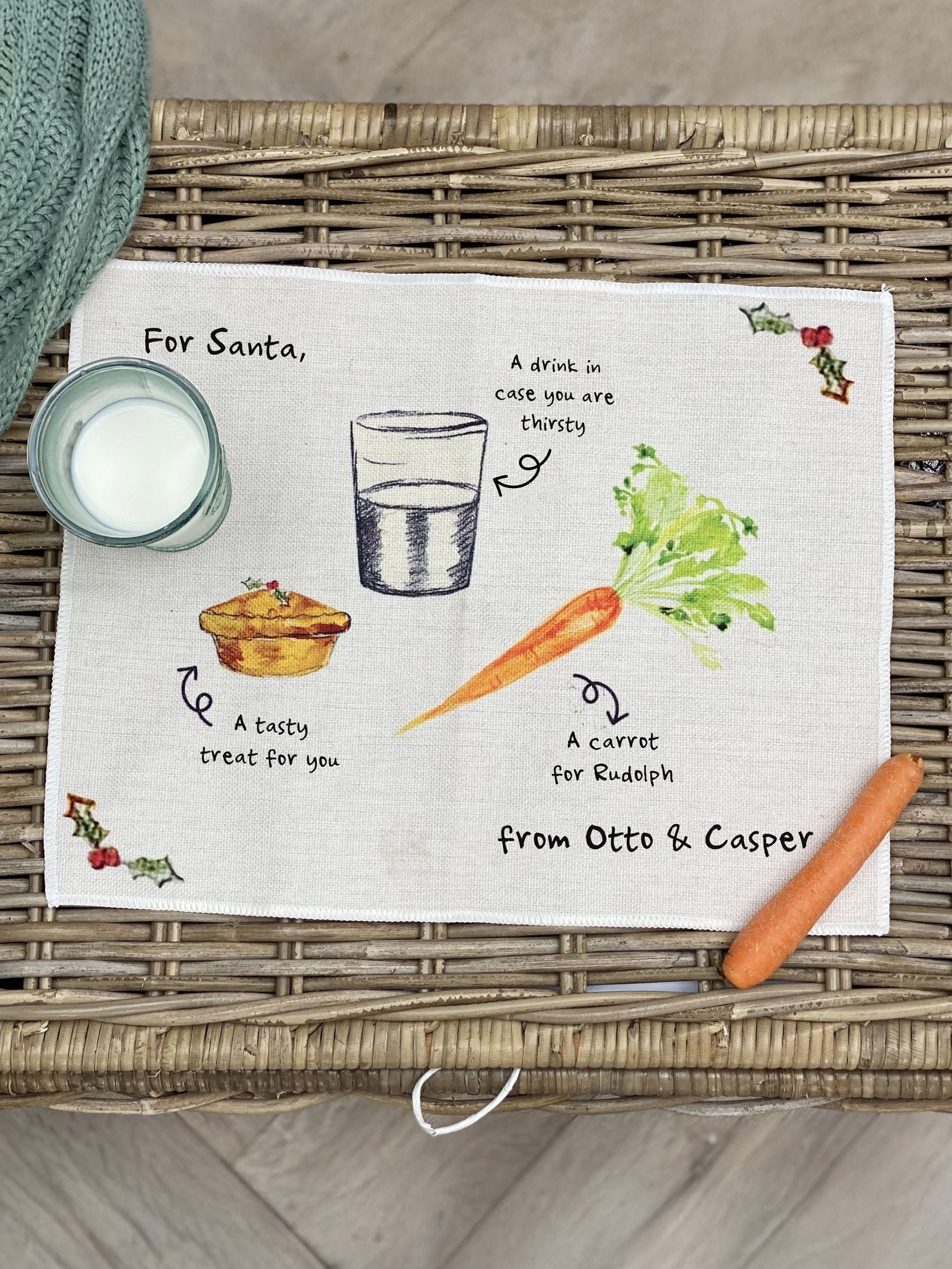 Solesmith Santa Treats personalised placemat (British brand)